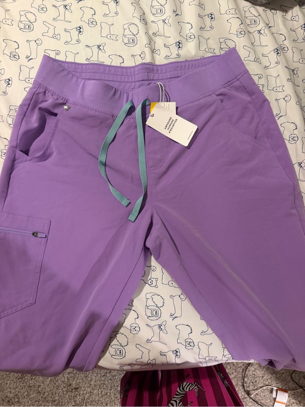 FIGS Lilac Dawn Jogger Scrub Pants L Tall NWT